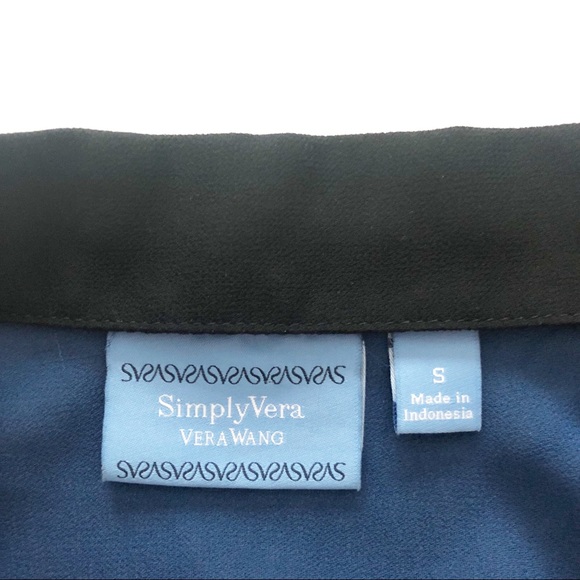 Simply Vera Vera Wang Blue Blouse - Picture 2 of 6